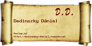 Dedinszky Dániel névjegykártya